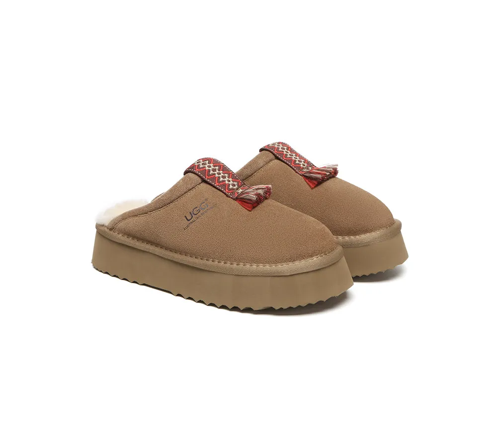 AUSTRALIAN SHEPHERD® UGG Slippers Sheepskin Wool Platform Tazzy Calla sold by UGG Express