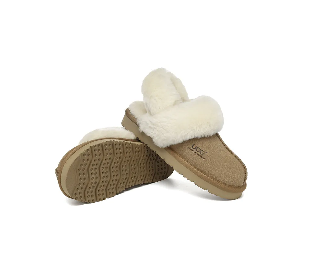 AUSTRALIAN SHEPHERD® 3-Way Style UGG Women Slippers Removable Wool Strap Slingback Muffin Fluffy sold by UGG Express product image thumbnail 4