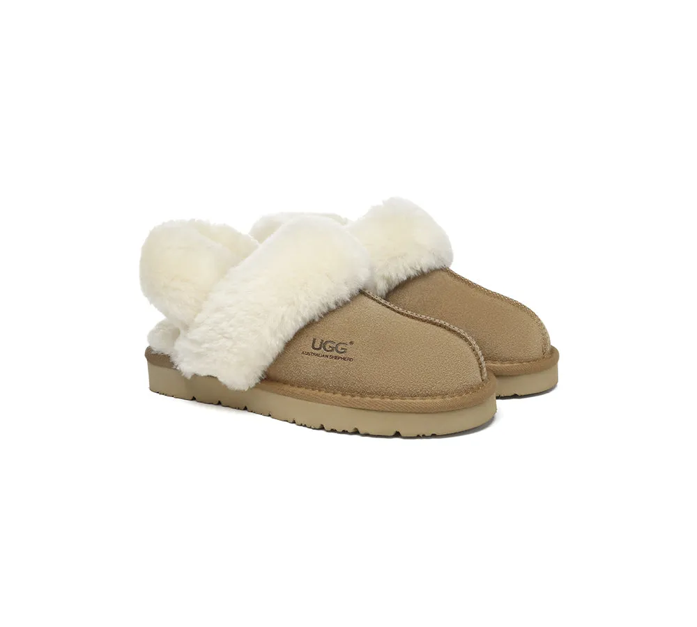 AUSTRALIAN SHEPHERD® 3-Way Style UGG Women Slippers Removable Wool Strap Slingback Muffin Fluffy sold by UGG Express product image thumbnail 2