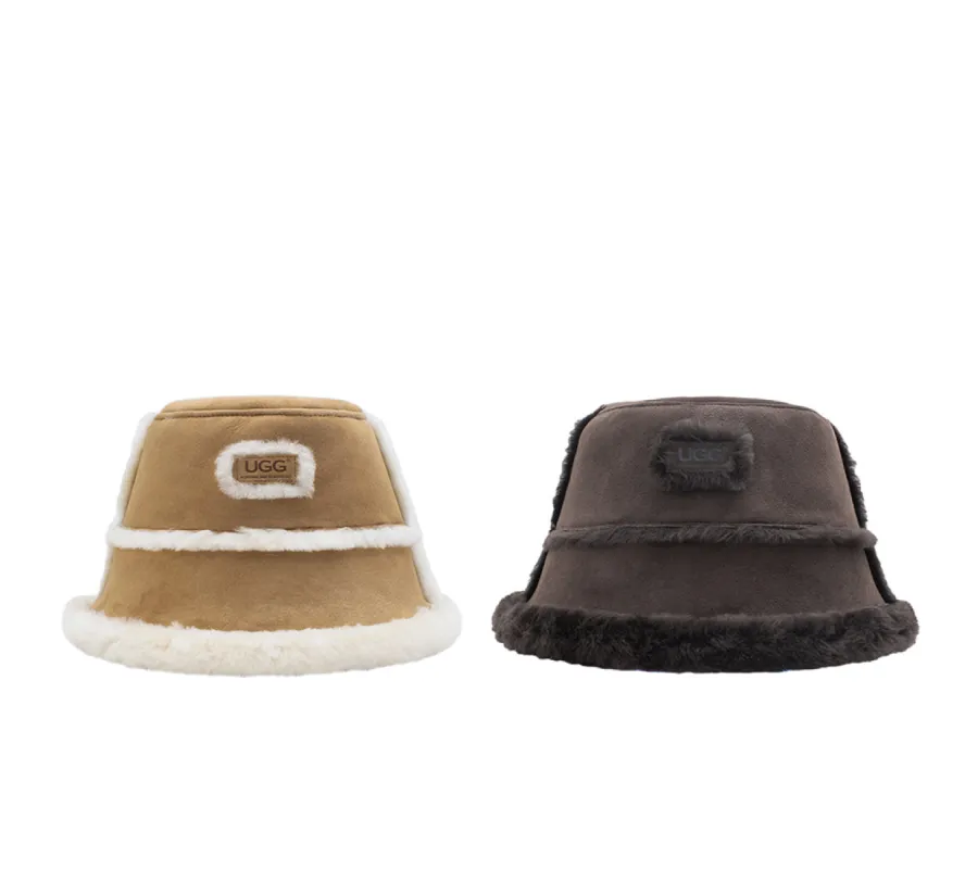 AUSTRALIAN SHEPHERD® Fluffy Sheepskin Wool Bucket Stacea Hat sold by UGG Express