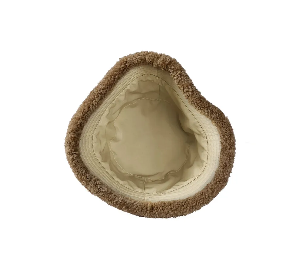 EVERAU® Fluffy Sheepskin Wool Bucket Hat Cloude sold by UGG Express product image thumbnail 4