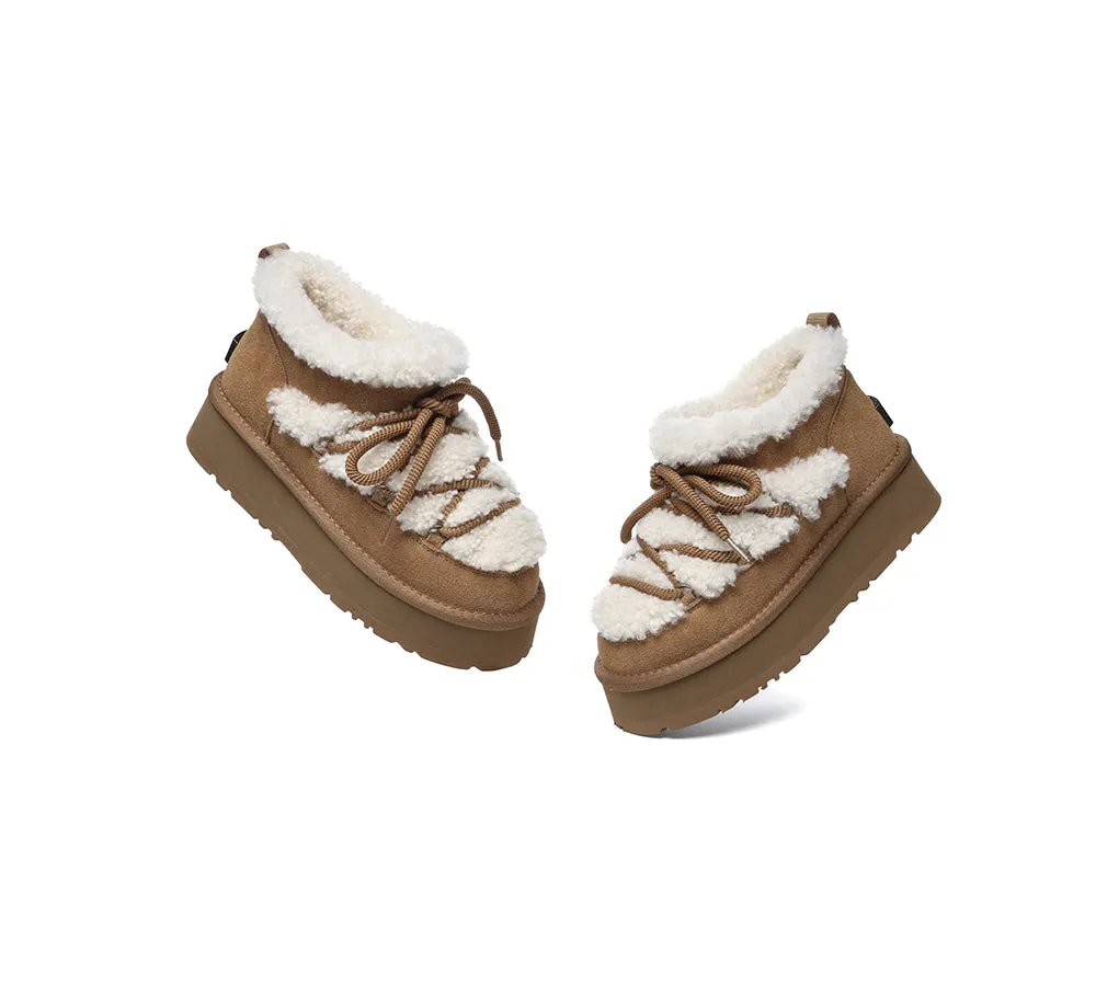 UGG EVERAU® UGG Boots Women Sheepskin Wool Ankle Platform Mini Carmen sold by UGG Express product image thumbnail 4