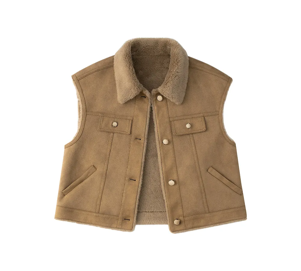 EVERAU® Fluffy Sleeveless Vest Warda sold by UGG Express product image thumbnail 3