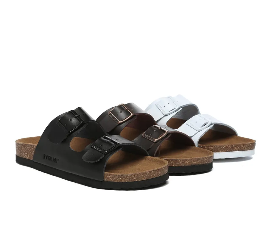 EVERAU® Men Adjustable Strap Embossed Summer Beach Mick Sandal Slides Large Size sold by UGG Express