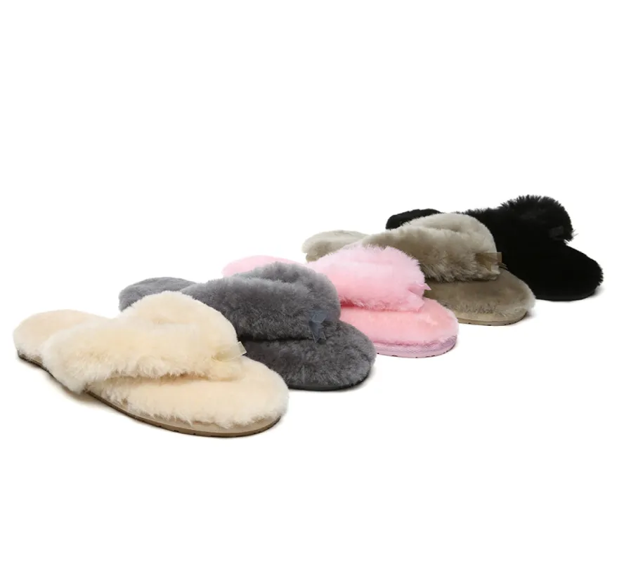 AUSTRALIAN SHEPHERD® UGG Thongs Women Fluffy Slides Farah sold by UGG Express