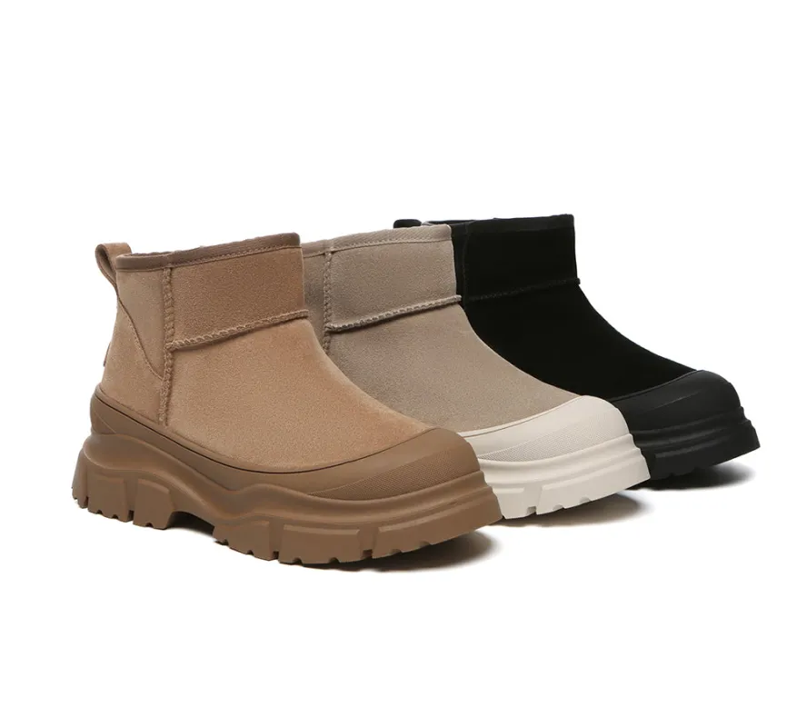 【UGG EXPRESS】EVERAU Sheepskin Ankle Chunky Platform Ariel UGG EVERAU® UGG Boots Sheepskin Wool Ankle Chunky Platform Ariel