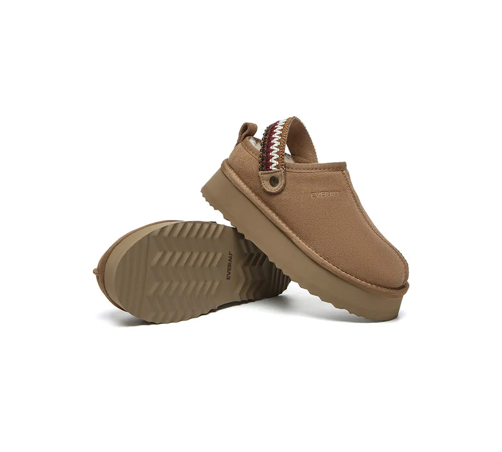 EVERAU® UGG Slippers Sheepskin Wool Slingback Kintted Platform Maeve sold by UGG Express product image thumbnail 5