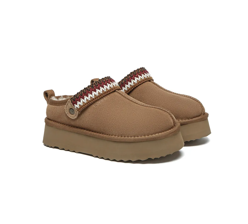 EVERAU® UGG Slippers Sheepskin Wool Slingback Kintted Platform Maeve sold by UGG Express product image thumbnail 4