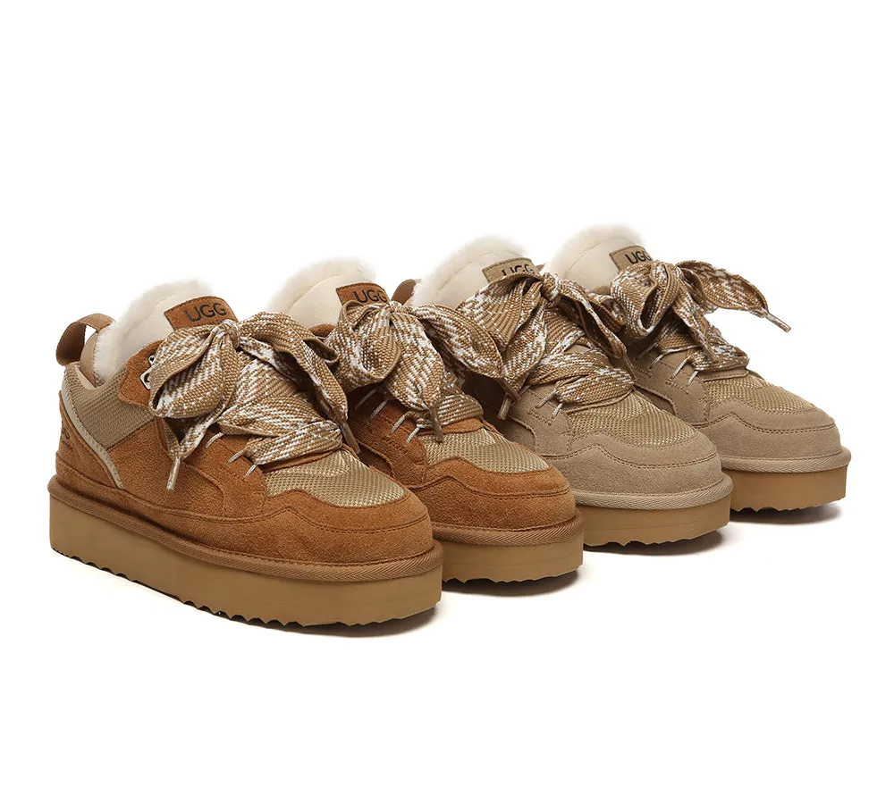 AUSTRALIAN SHEPHERD® UGG Boots Sheepskin Wool Lace Up Platform Sneakers Parkyr sold by UGG Express