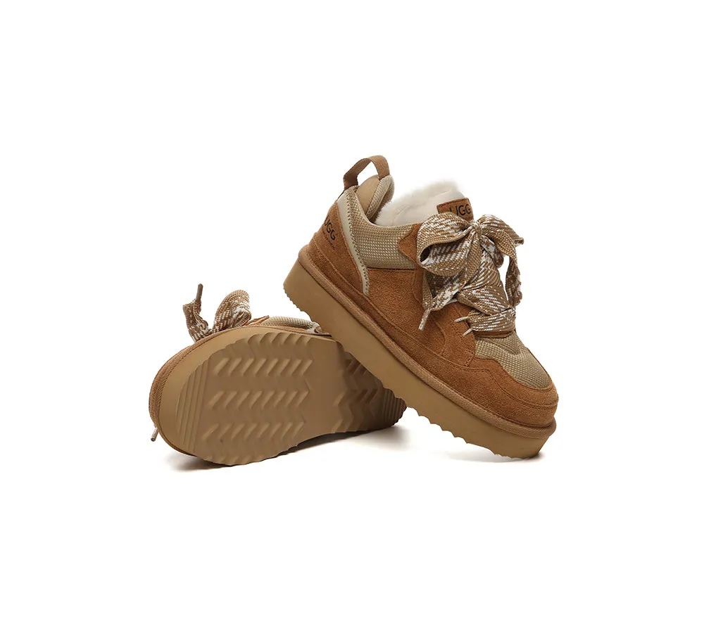 AUSTRALIAN SHEPHERD® UGG Boots Sheepskin Wool Lace Up Platform Sneakers Parkyr sold by UGG Express product image thumbnail 3