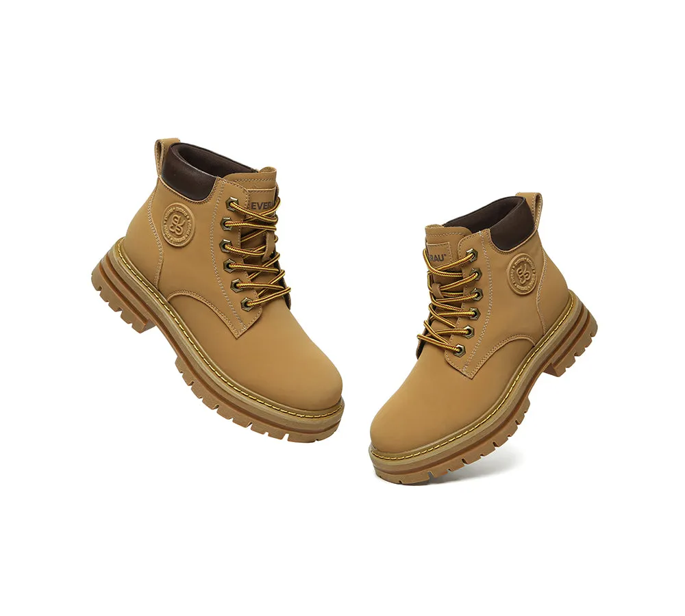 EVERAU® UGG Boots Women Leather Sheepskin Wool Lace Up Chunky Aubrey sold by UGG Express product image thumbnail 5