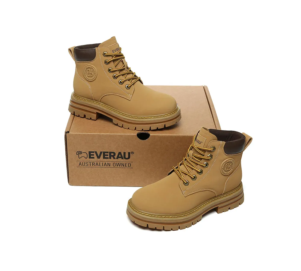 EVERAU® UGG Boots Women Leather Sheepskin Wool Lace Up Chunky Aubrey sold by UGG Express product image thumbnail 4