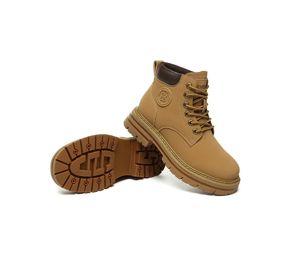 EVERAU® UGG Boots Women Leather Sheepskin Wool Lace Up Chunky Aubrey sold by UGG Express product image thumbnail 3