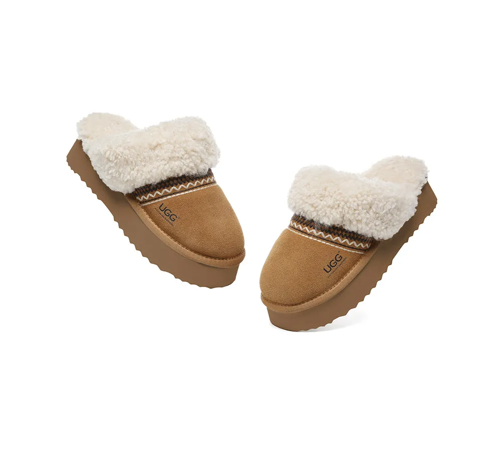 AUSTRALIAN SHEPHERD® UGG Slippers Sheepskin Wool Knitted Platform Isle sold by UGG Express product image thumbnail 5