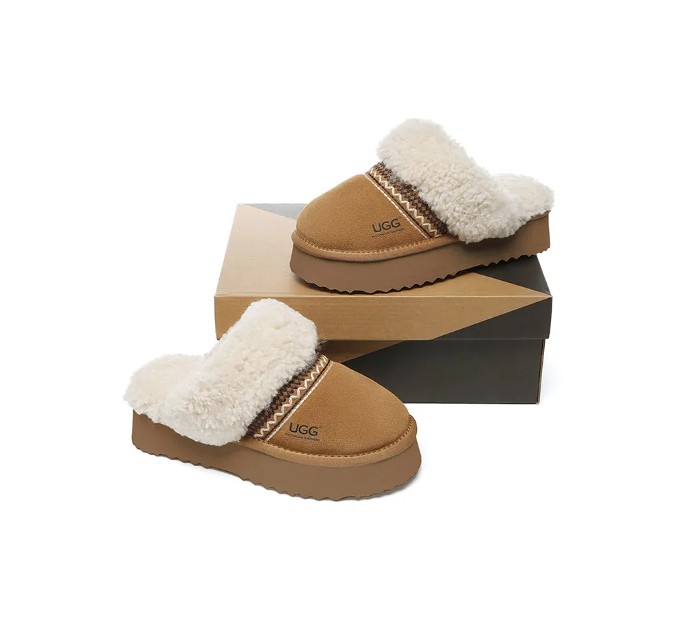 AUSTRALIAN SHEPHERD® UGG Slippers Sheepskin Wool Knitted Platform Isle sold by UGG Express product image thumbnail 4