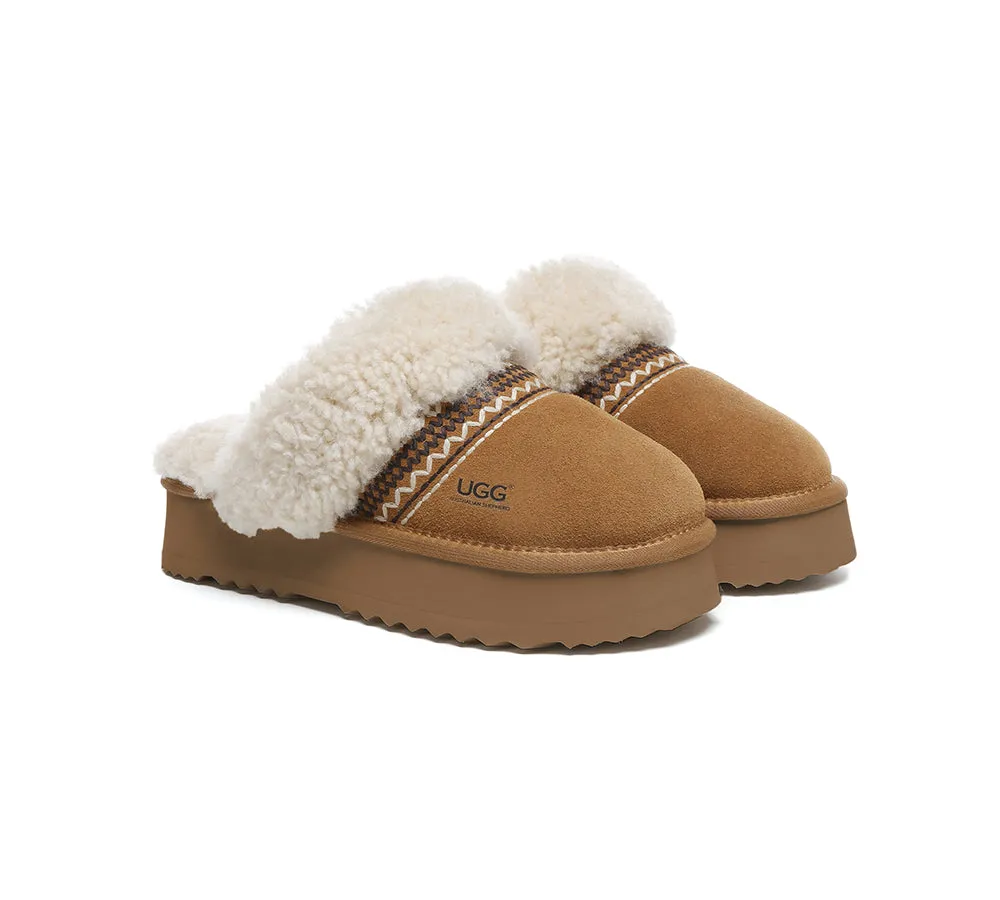 AUSTRALIAN SHEPHERD® UGG Slippers Sheepskin Wool Knitted Platform Isle sold by UGG Express product image thumbnail 2