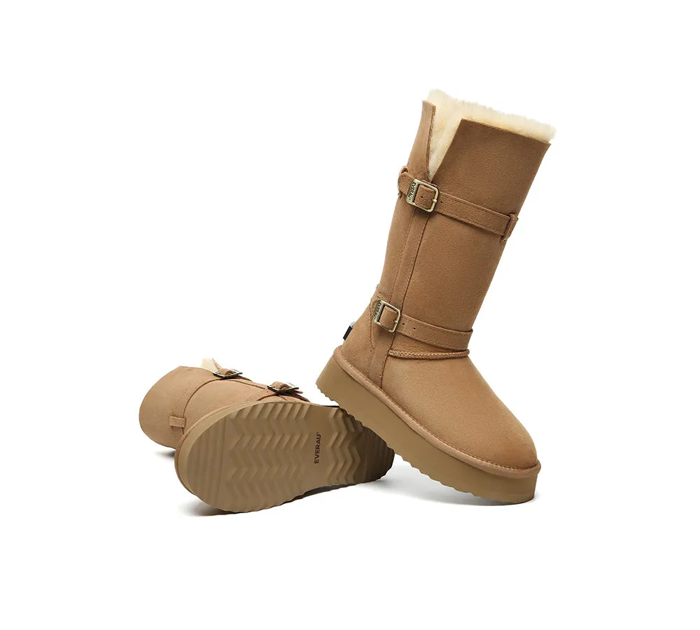 UGG EVERAU® 3-Way Style UGG Boots Women Sheepskin Wool Knee High Platform Tall Valerie sold by UGG Express product image thumbnail 4