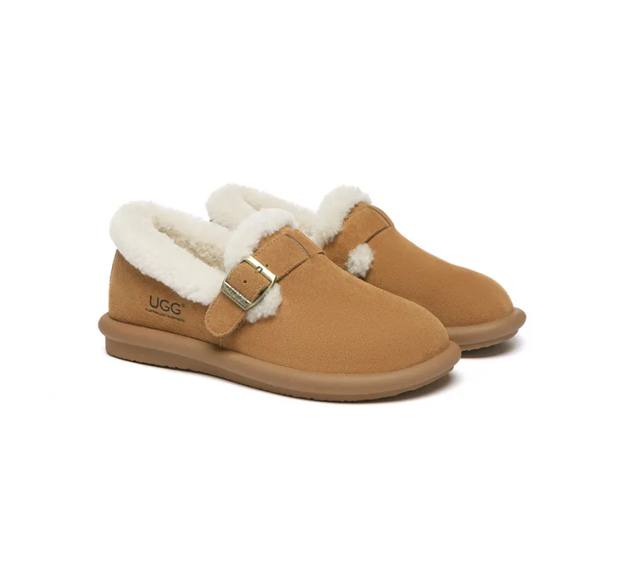 AUSTRALIAN SHEPHERD® UGG Slippers Sheepskin Wool Adjustable Strap Ankle Froim sold by UGG Express