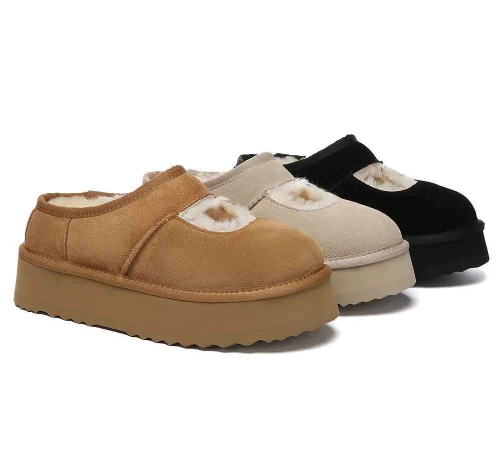 AUSTRALIAN SHEPHERD® UGG Slippers Sheepskin Wool Ankle Platform Carmella sold by UGG Express