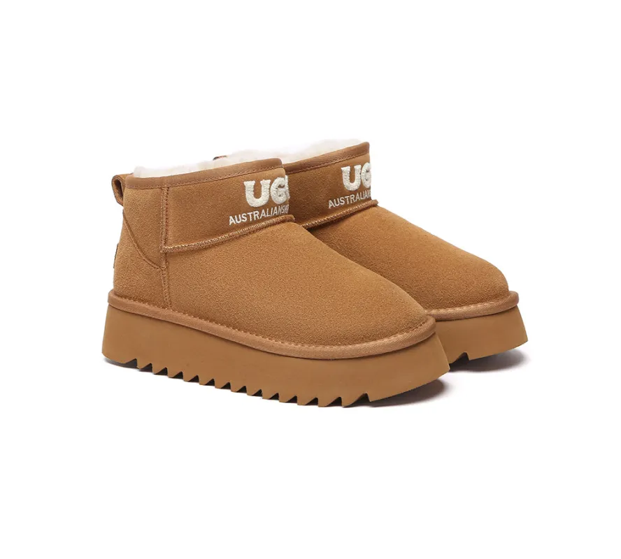 AUSTRALIAN SHEPHERD® UGG Boots Sheepskin Wool Ankle Platform Helia sold by UGG Express