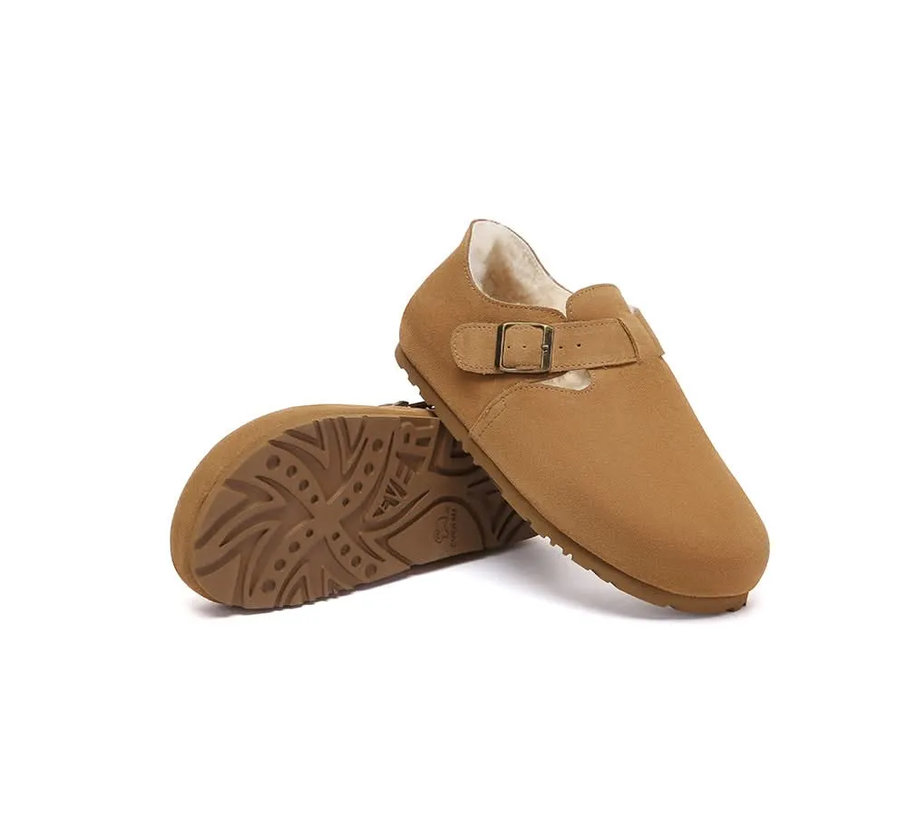 EVERAU® UGG Slippers Sheepskin Wool Adjustable Strap Clog Hazora sold by UGG Express product image thumbnail 3