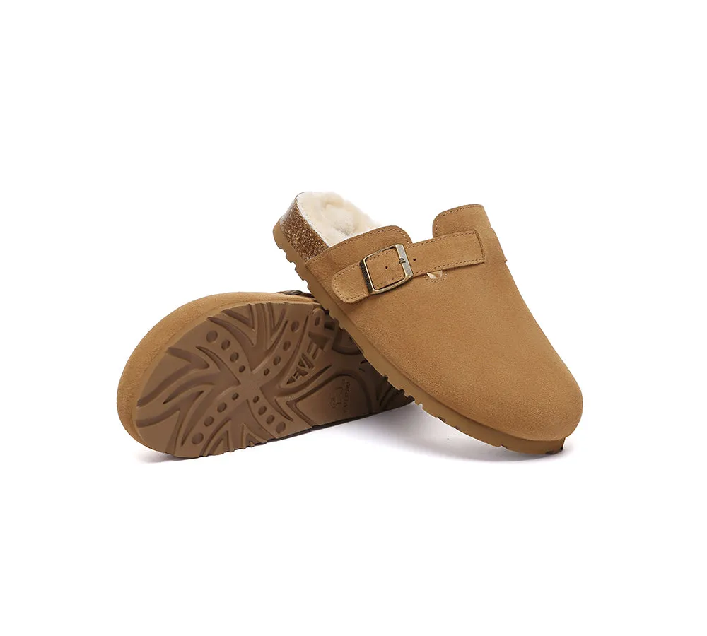 EVERAU® UGG Slippers Sheepskin Wool Adjustable Strap Clog Hazco sold by UGG Express product image thumbnail 3