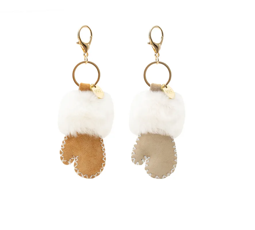 AUSTRALIAN SHEPHERD® UGG Glove Fluffy Sheepskin Wool Keyring sold by UGG Express