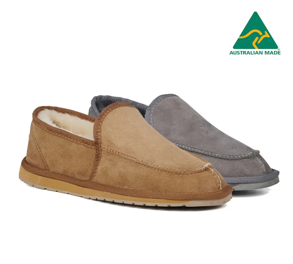 EMU® UGG Slippers Men Australian Made Sheepskin Wool Platinum Hume sold by UGG Express