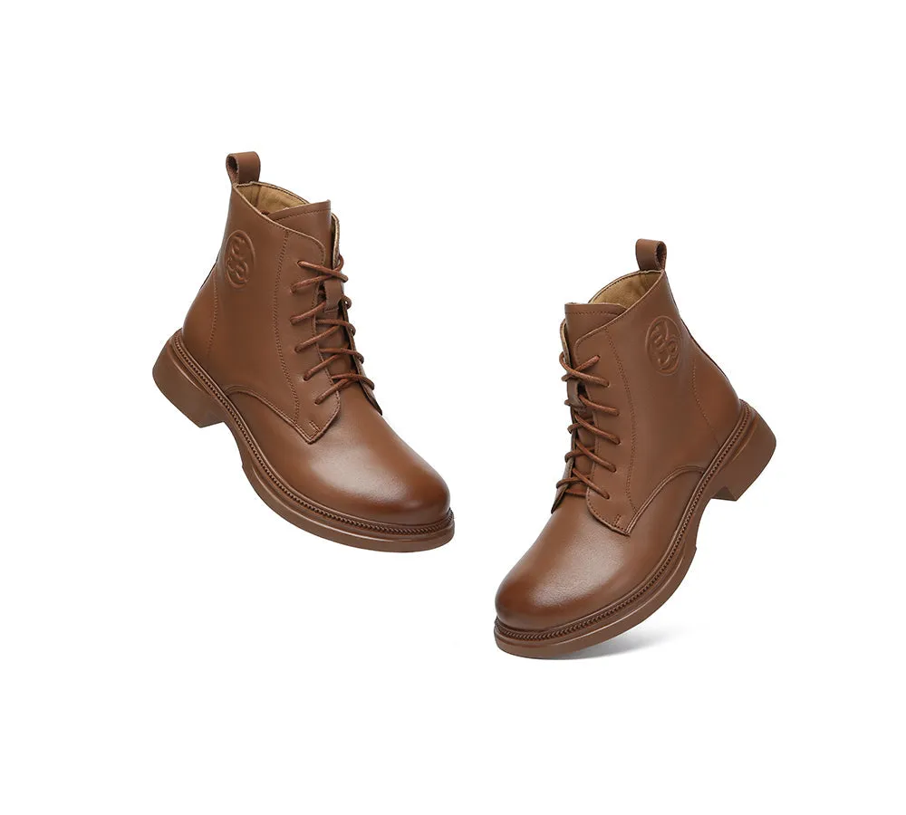 EVERAU® Women Leather Lace Up Zipper Ankle Boots Gabriela sold by UGG Express product image thumbnail 5