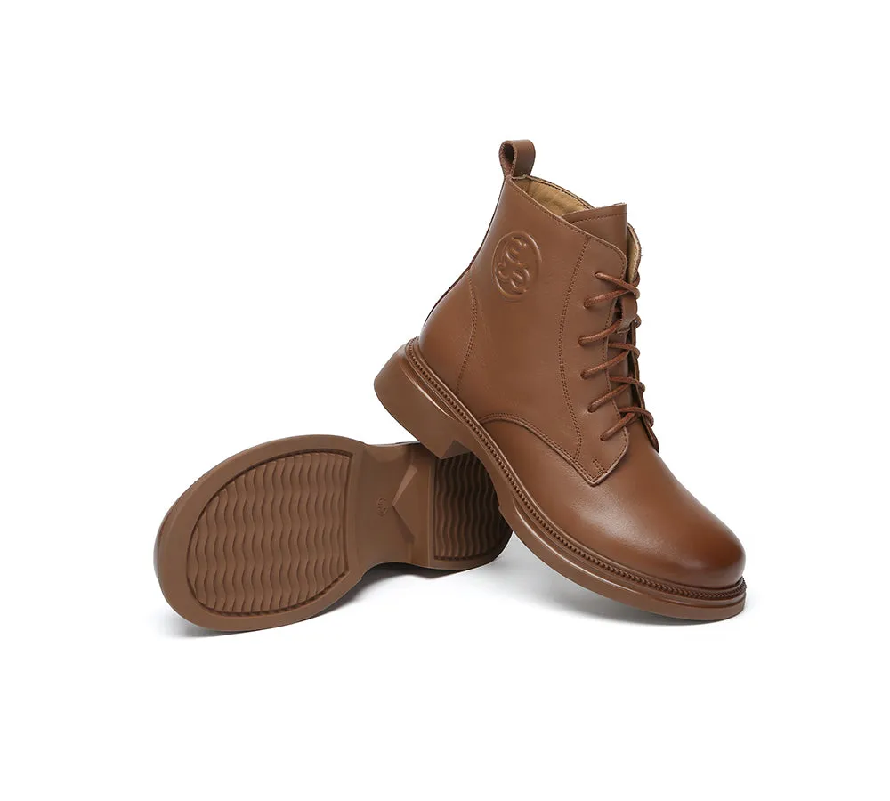 EVERAU® Women Leather Lace Up Zipper Ankle Boots Gabriela sold by UGG Express product image thumbnail 3