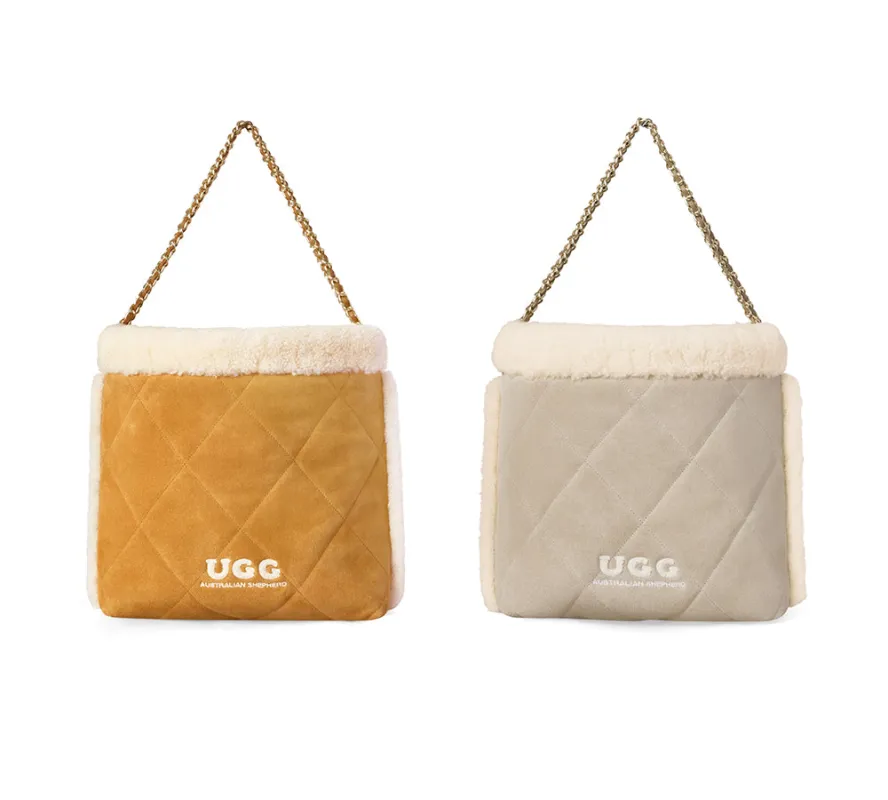 AUSTRALIAN SHEPHERD® Women Suede Shearling Over Shoulder Tote Bag Diana sold by UGG Express