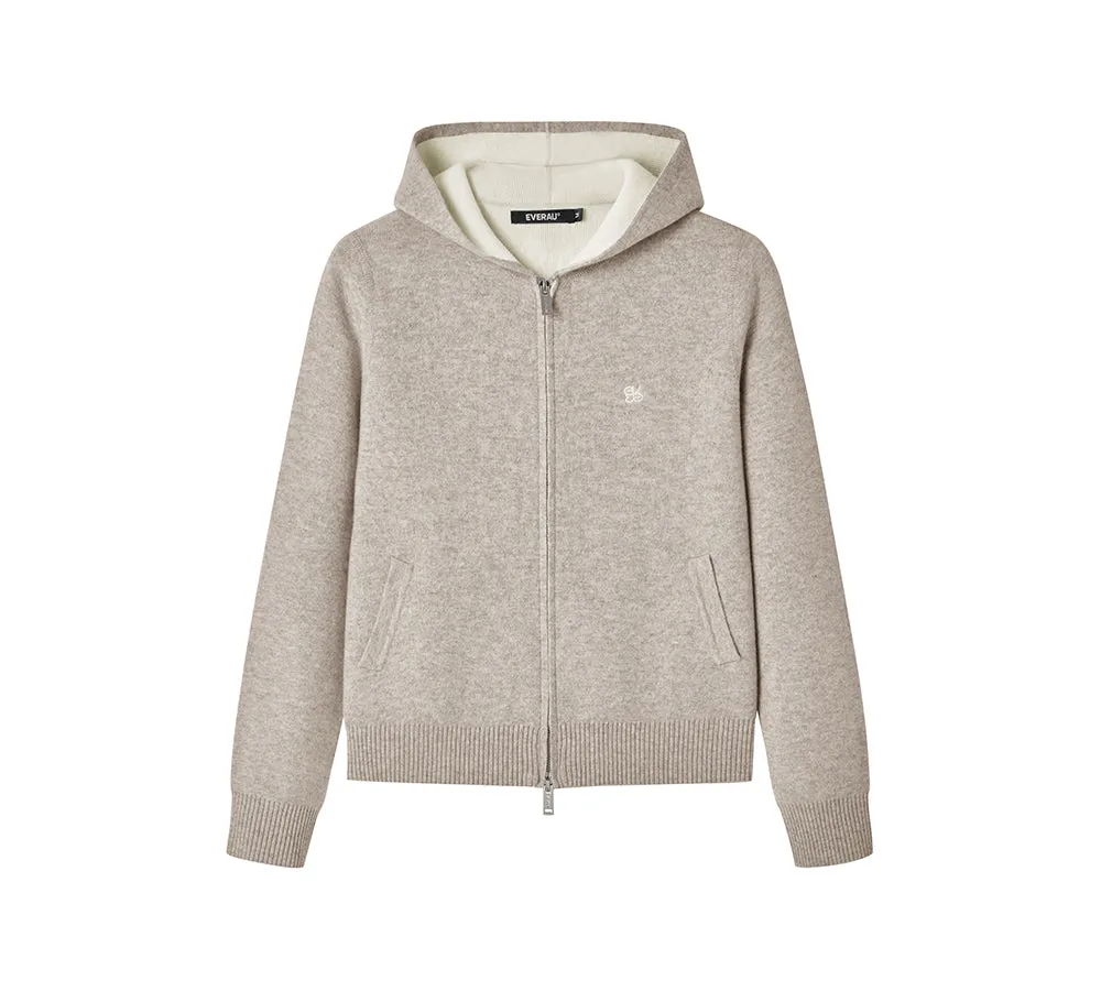 EVERAU® 100% Wool Cardigan Knit Zip Hoodie Tanno sold by UGG Express product image thumbnail 2