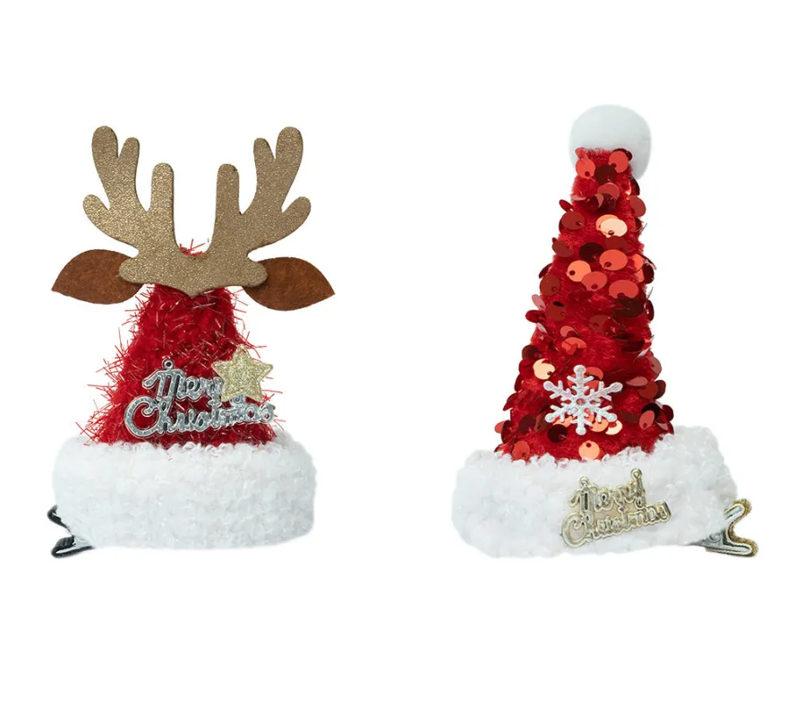 🎁 EVERAU® Christmas Reindeer Santa Hat Clip sold by UGG Express