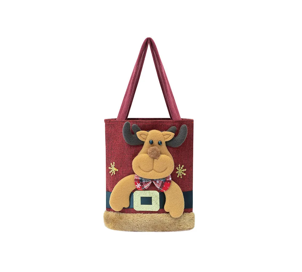 🎁 EVERAU® Christmas Reindeer Snowman Santa Tote Bag Berry (100% off) sold by UGG Express product image thumbnail 3