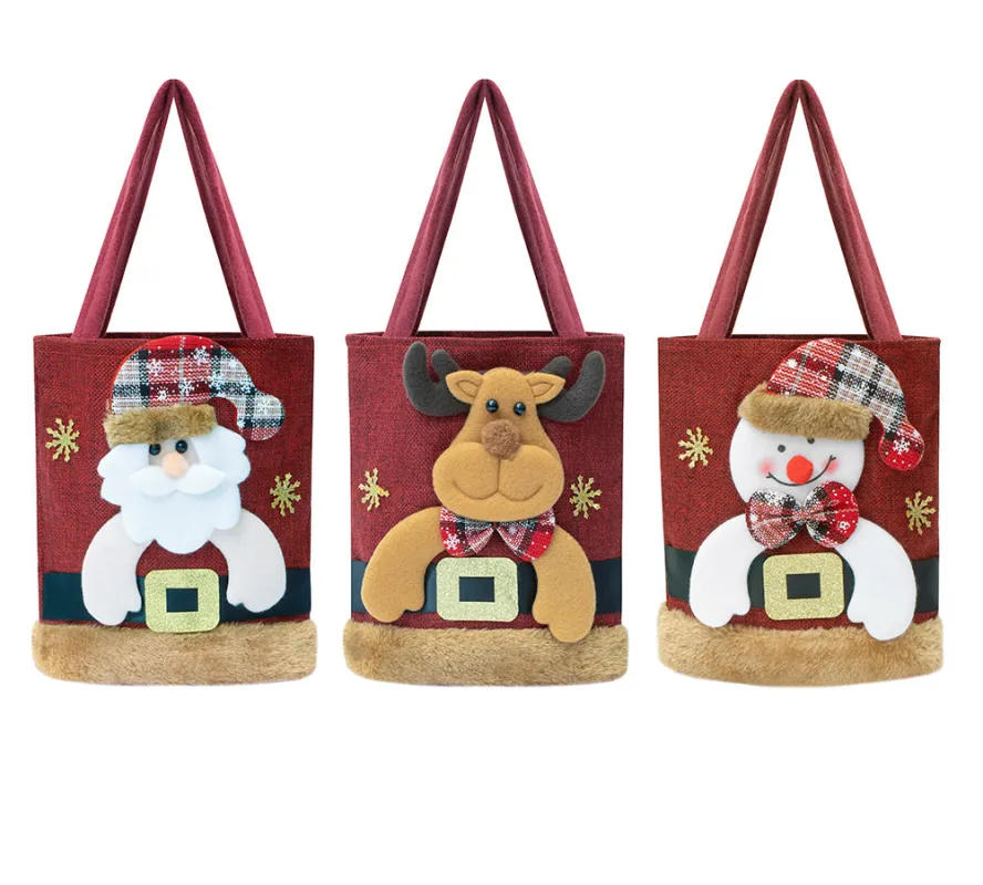 š EVERAUĀ® Christmas Reindeer Snowman Santa Tote Bag Berry (100% off) sold by UGG Express