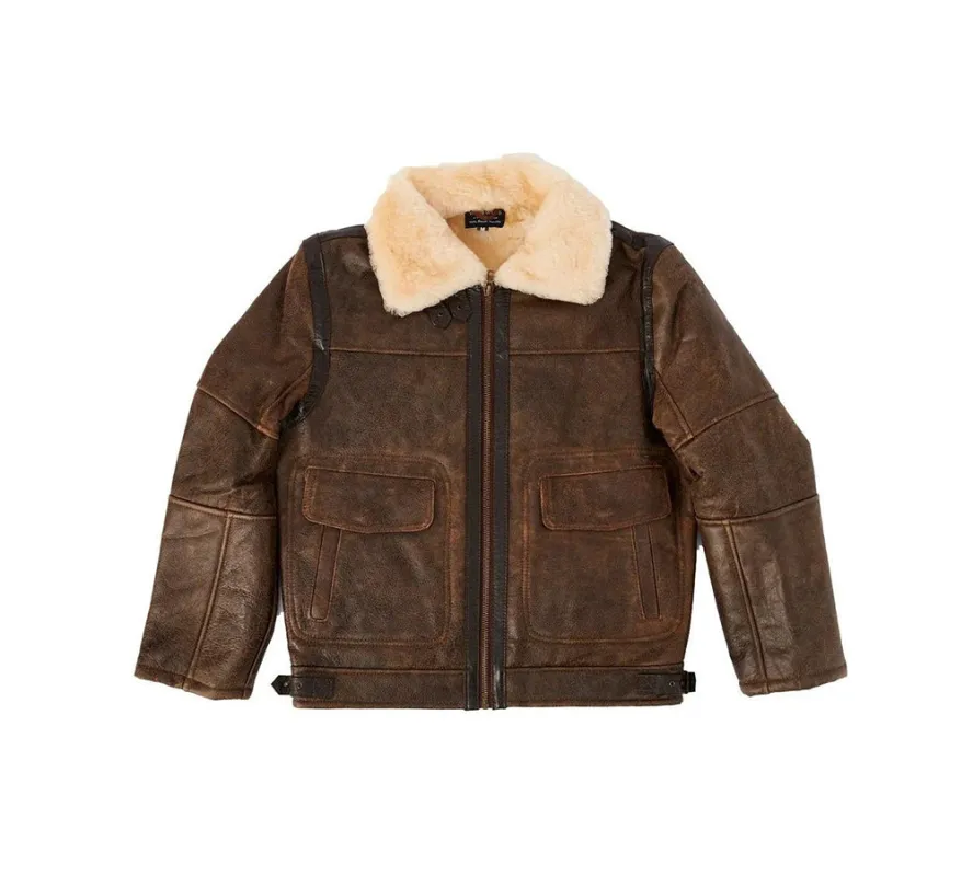 Men Australian Sheepskin Wool Nappa Leather Bomber Jacket sold by UGG Express