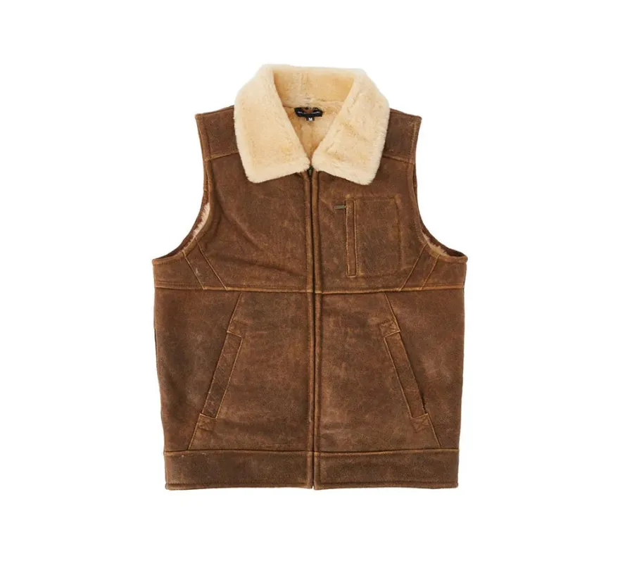 Men Australian Sheepskin Wool Nappa Leather Bomber Vest sold by UGG Express