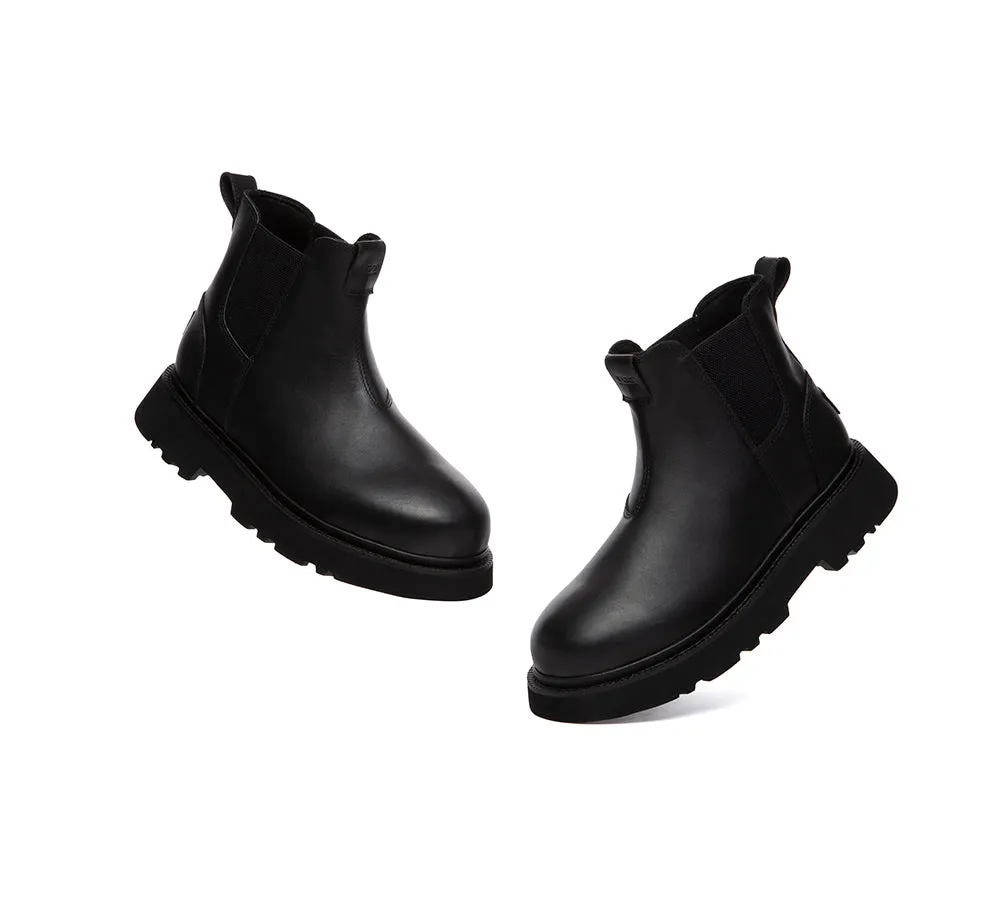 AUSTRALIAN SHEPHERD® Men Boots Leather Black Chelsea Casual Shoes Dralen sold by UGG Express product image thumbnail 4