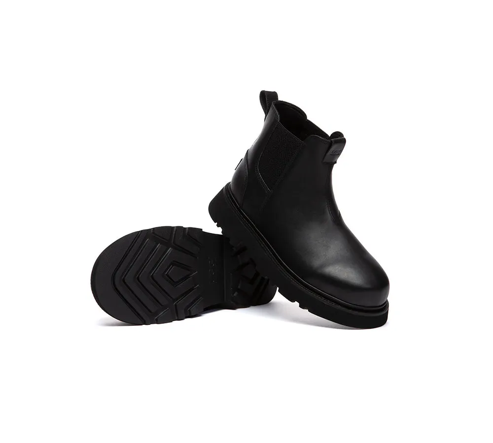 AUSTRALIAN SHEPHERD® Men Boots Leather Black Chelsea Casual Shoes Dralen sold by UGG Express product image thumbnail 2