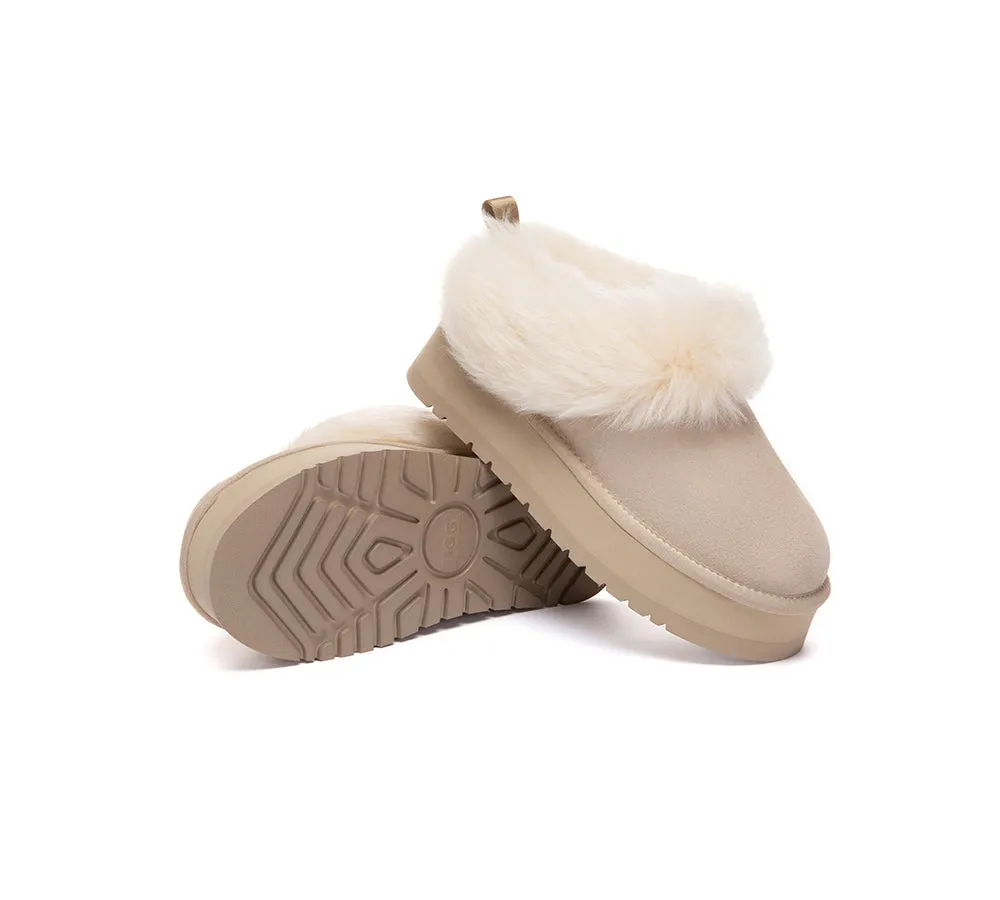 AUSTRALIAN SHEPHERD® UGG Slippers Sheepskin Wool Collar Ankle Platform Mianee sold by UGG Express product image thumbnail 2