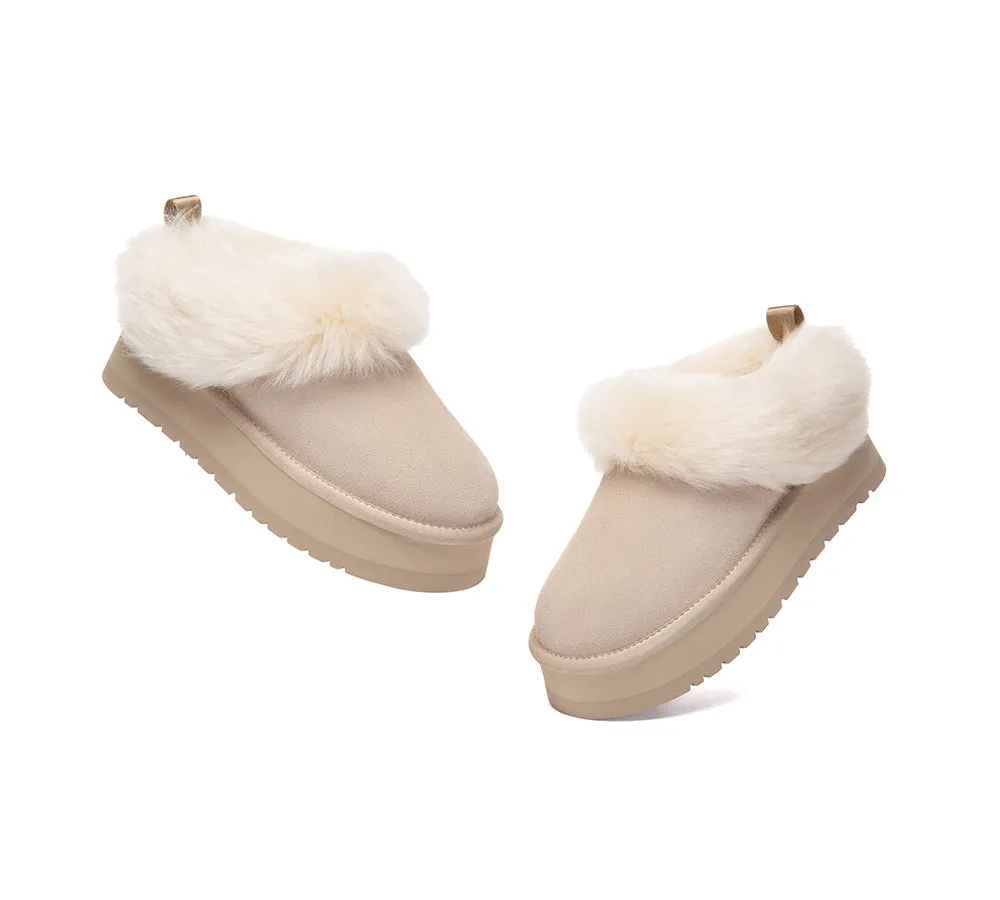 AUSTRALIAN SHEPHERD® UGG Slippers Sheepskin Wool Collar Ankle Platform Mianee sold by UGG Express product image thumbnail 4
