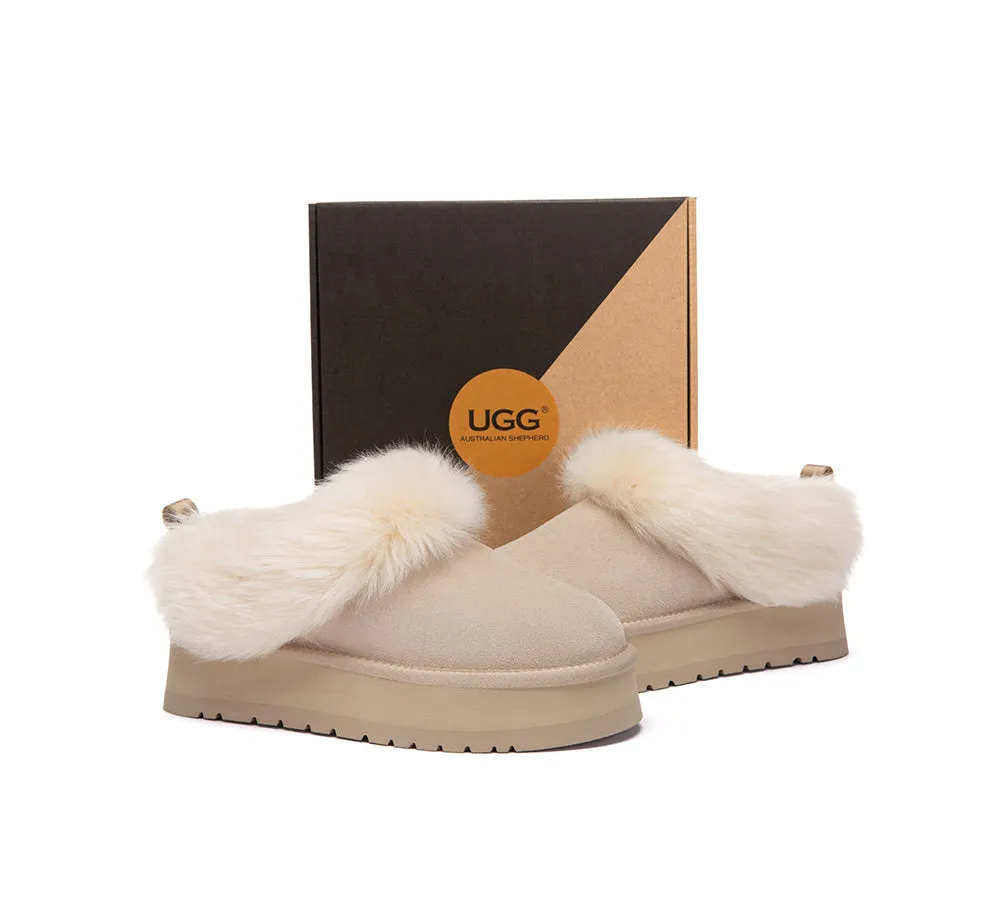 AUSTRALIAN SHEPHERD® UGG Slippers Sheepskin Wool Collar Ankle Platform Mianee sold by UGG Express product image thumbnail 3