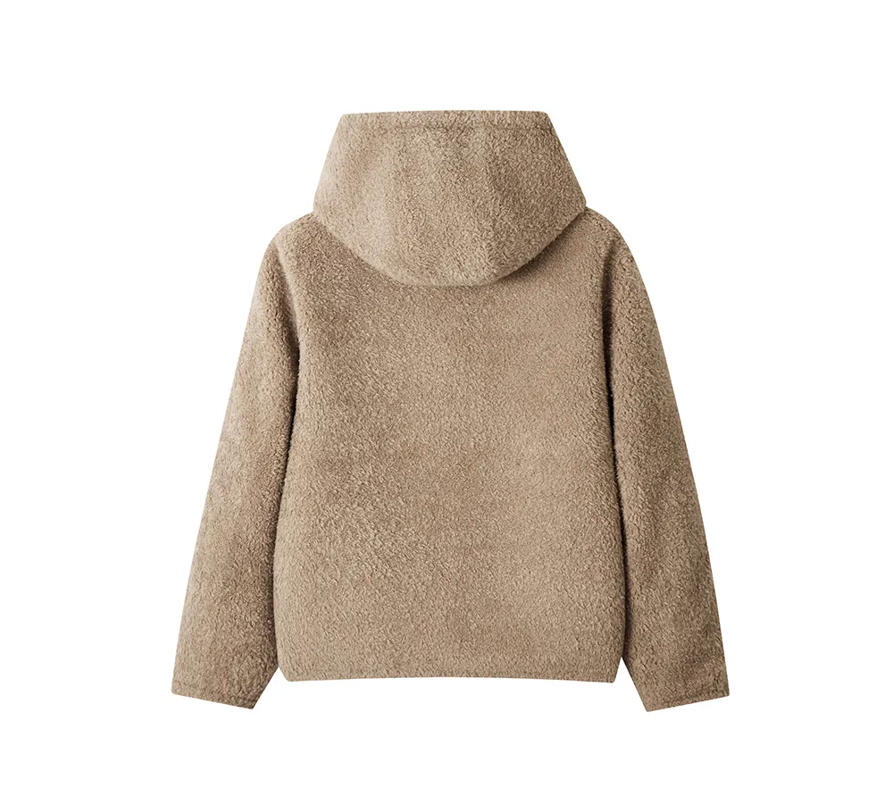 EVERAU® 100% Wool Zip Reversible Jacket Moona sold by UGG Express product image thumbnail 3