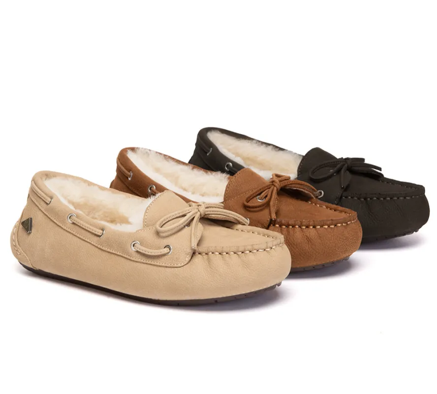 EVERAU® UGG Slippers Women Bow Moccasins Pommie made by UGG Express