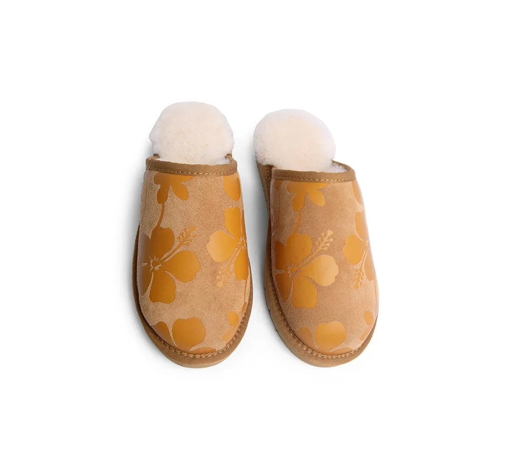 EVERAU® UGG Slippers Sheepskin Wool Yellow Floral Print Suede Cruz EU40 sold by UGG Express product image thumbnail 5