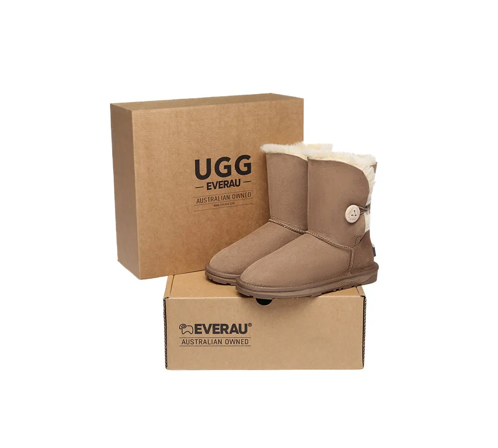 UGG EVERAU® UGG Boots Double Faced Sheepskin Wool Short Button sold by UGG Express product image thumbnail 4