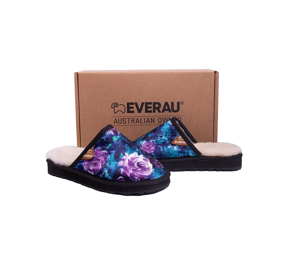 EVERAU® UGG Slippers Sheepskin Wool Purple Flower Patchwork Suede Cruz EU39 sold by UGG Express product image thumbnail 2