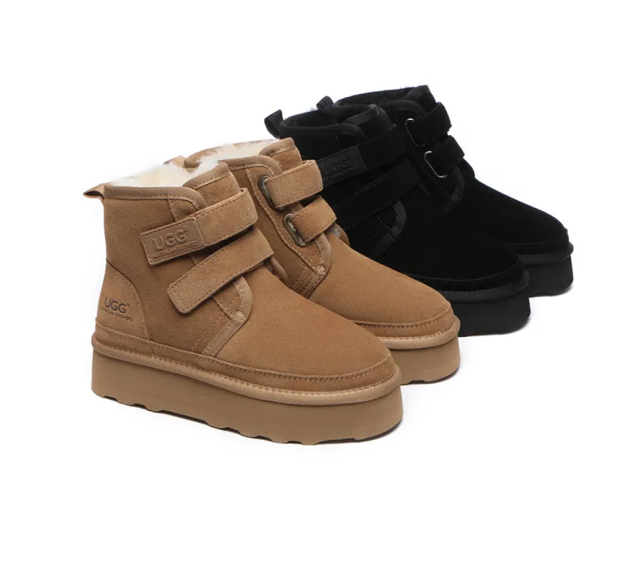 AUSTRALIAN SHEPHERD® UGG Boots Women Sheepskin Wool Hook and Loop Platform Vigour sold by UGG Express