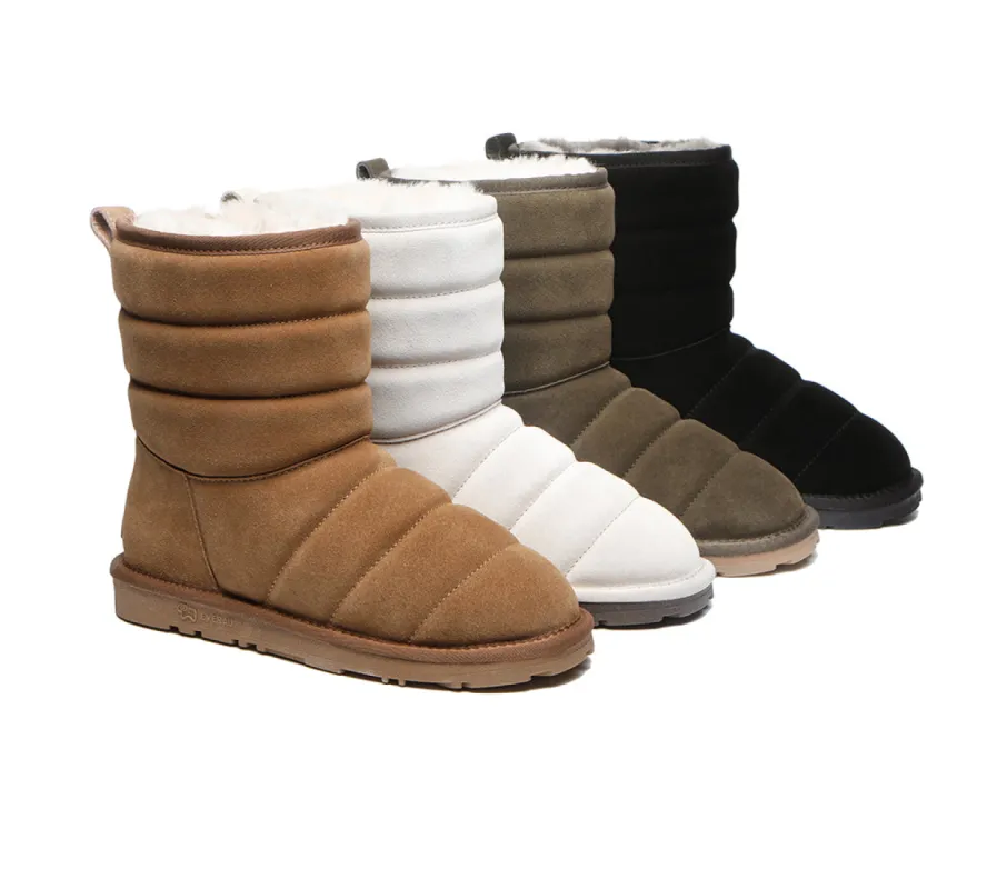 EVERAU® UGG Boots Sheepskin Wool Short Puffer sold by UGG Express