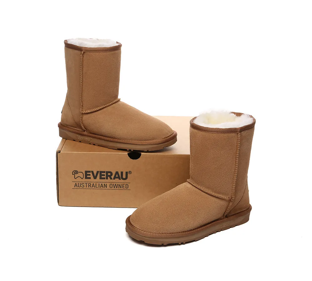 EVERAU® UGG Boots Sheepskin Wool Mid Calf Short Classic Suede sold by UGG Express product image thumbnail 4
